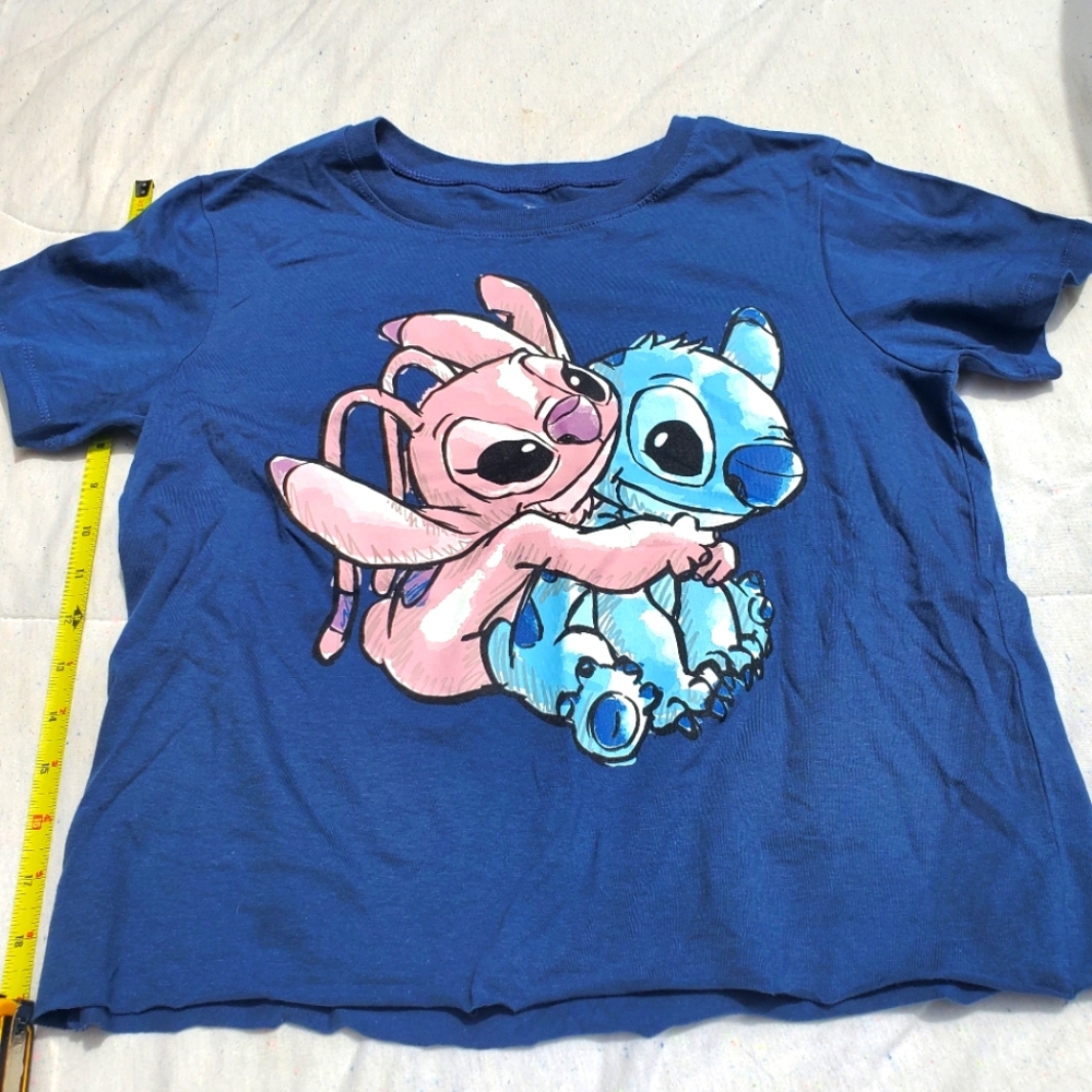 Disney Lilo & Stitch & Angel watercolor Shirt Youth large, Very good condition